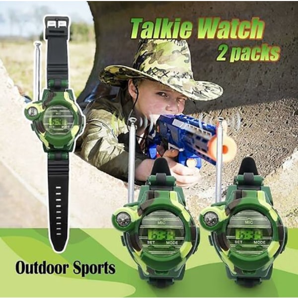 1 par sæt trådløs multifunktion walkie talkie Camouflage Milita