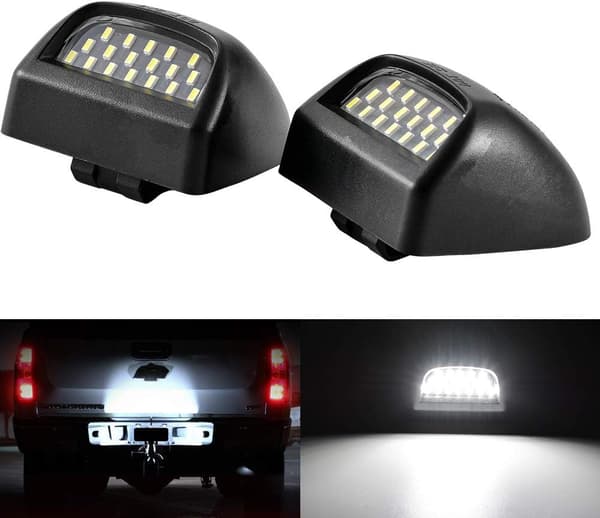 2 - Delar Vattentät Full LED-Nummerskyltsbelysning