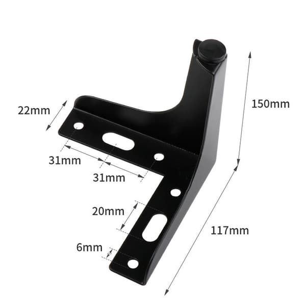 8 stk. sorte metalmøbelben, 15 cm sorte sofaben, moderne metalmøbelben til