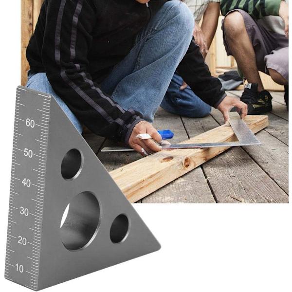 Aluminiumlegering Rettvinkel Linjal, Mini Bærbar Metall Vinkel Linjal