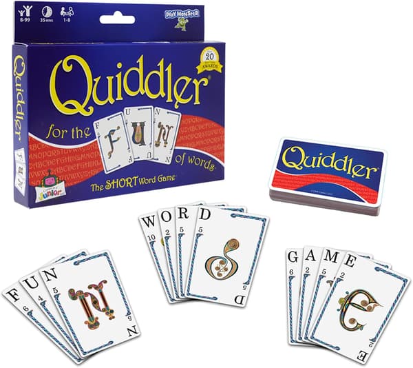Quiddler brætspil kort engelsk magikerspil