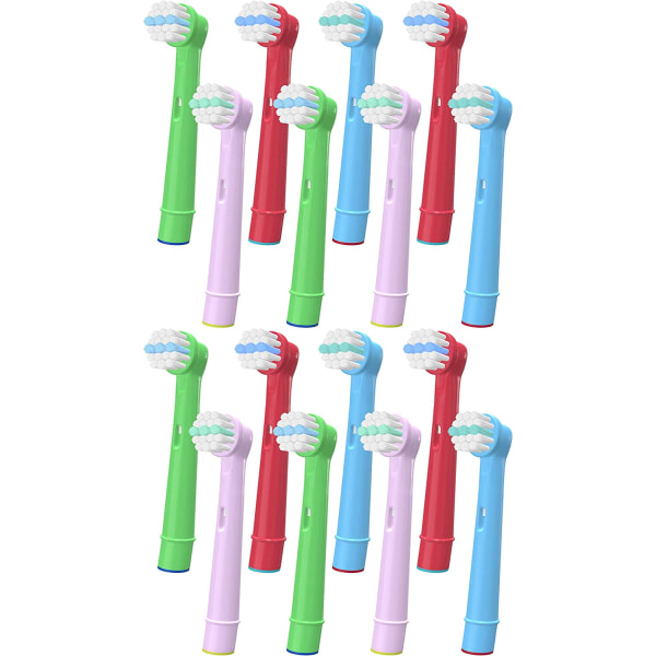 16 stk tannbørstehoder for barn som er kompatible for Oral B, barn