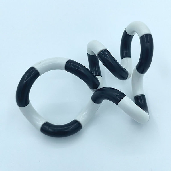 Tangle Toys, 10 stk. Sorte og røde Twist Gadgets, Hånd Gadgets