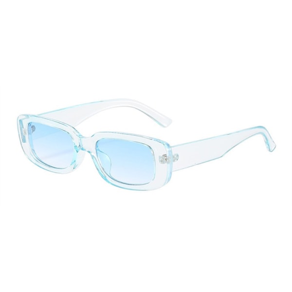 Rektangulära solglasögon-rosa och blå för kvinnor män Trendig Retro Fa
