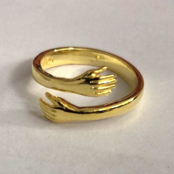 Fashion Copper Hug Ring Justerbar åpning Par Ring Personaliz