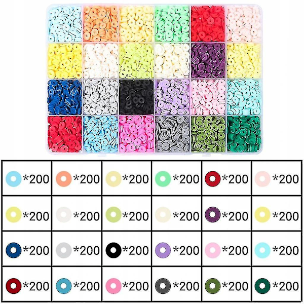 5848 Clay Heishi Beads Disc Beads Kit för