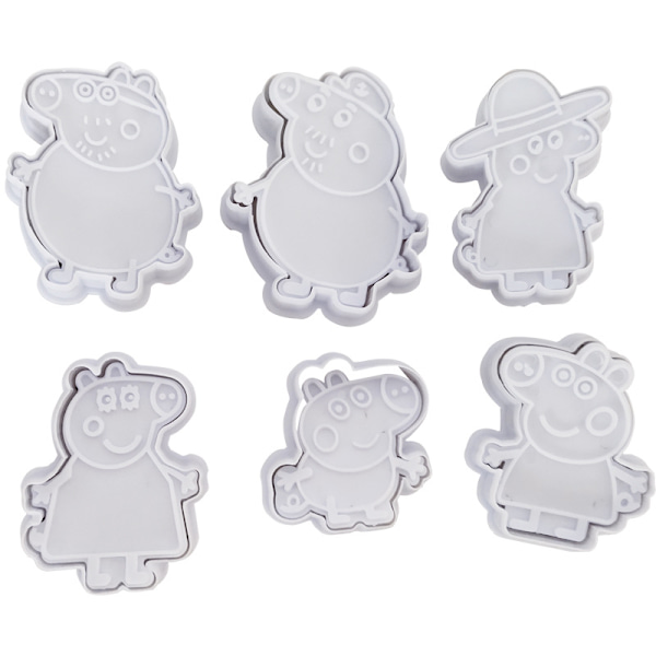 Kageform, 6 stk. Kageform, Kageform, Dyreformet Kagestempel, Kageform til Fodaftryk, til Fondant, Kiks, Kage, Kagedekoration
