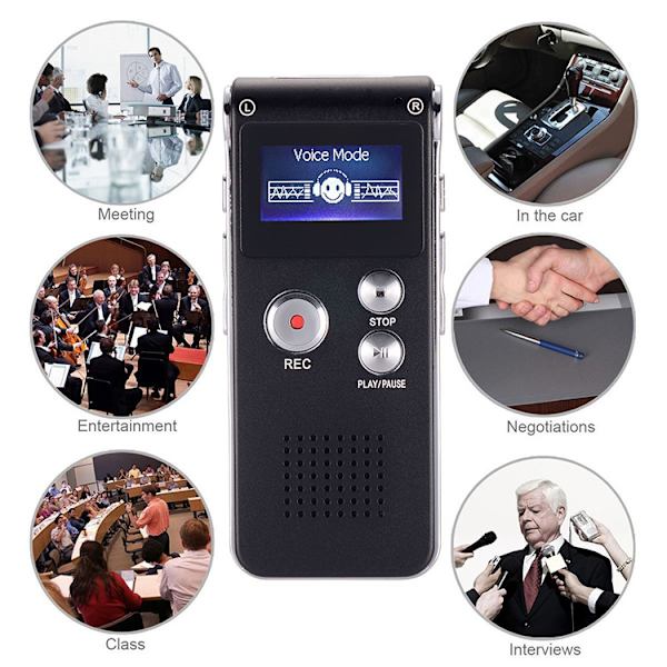HD-optager 32 g Professionel digital optagelsespen Optag mere end 20 timer