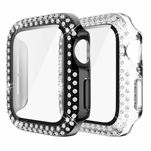 2 kpl Yhteensopiva Apple Watch -näytönsuojan kanssa 40 mm Clear/Black