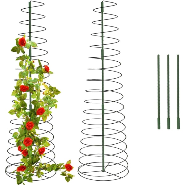 Spiralformad växtstöd, infällbar växtstödspåle | Infällbar tomatbur för rosa orkidélilja dahlia trädgårdsstödspåle för klätterväxter