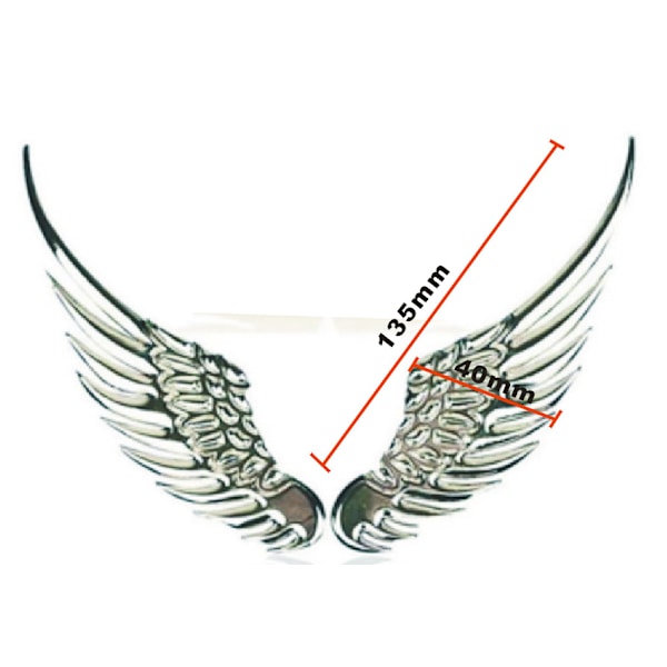 3D-siipitarrat (1 pari) (hopea) Metalliset autotarrat