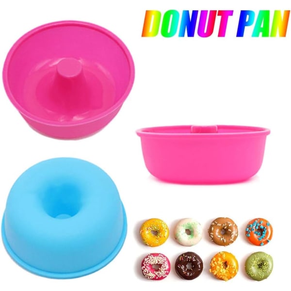 24 stk Silikon Donut Form Silikon Former Silikon Cupcake Stekekopper Stekepanne Sett Non-stick, Gjenbrukbare Mini Kakekopper Liners Form Non-stick Muffins DIY Verktøy