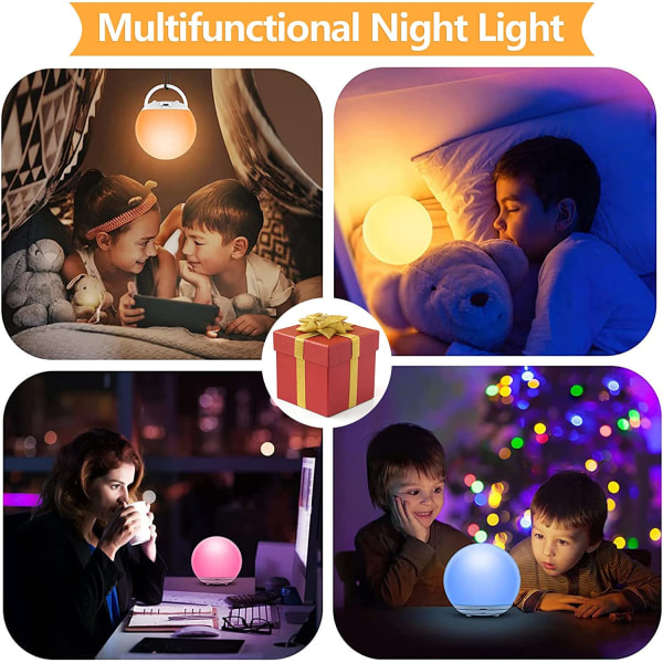 Nattlampa för barn, Nattlampa för baby med gradvis dimbar ljus,