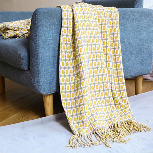Strikket tæppe kvast sengetæpper farve Houndstooth Bohemian