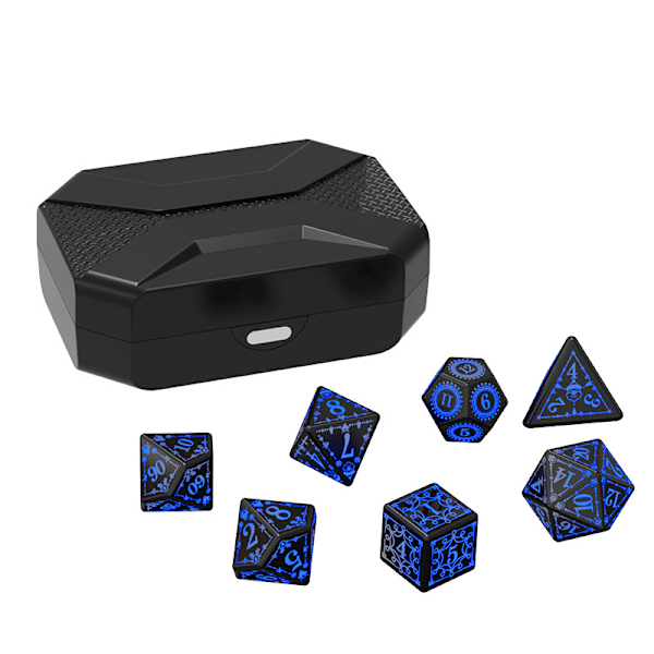D&D Ladattavat LED-Noppasetti (Sininen)