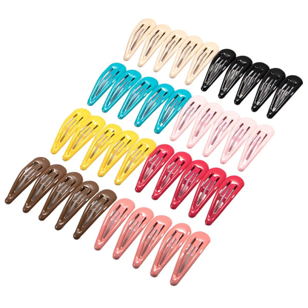 30 stk flerfargede hårspenner for jenter, hårspenner for barn, Mini jenter H