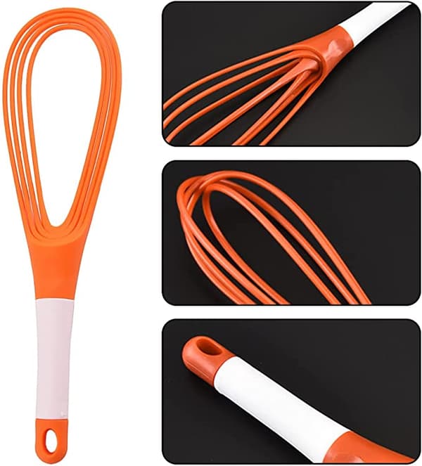 2-pack silikonplattvispar (orange, grön) Färgglada silikonvispar