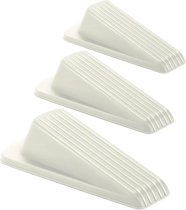 (3-pack, vit) Dörrstoppar för botten av dörren på golvet, dörrgap
