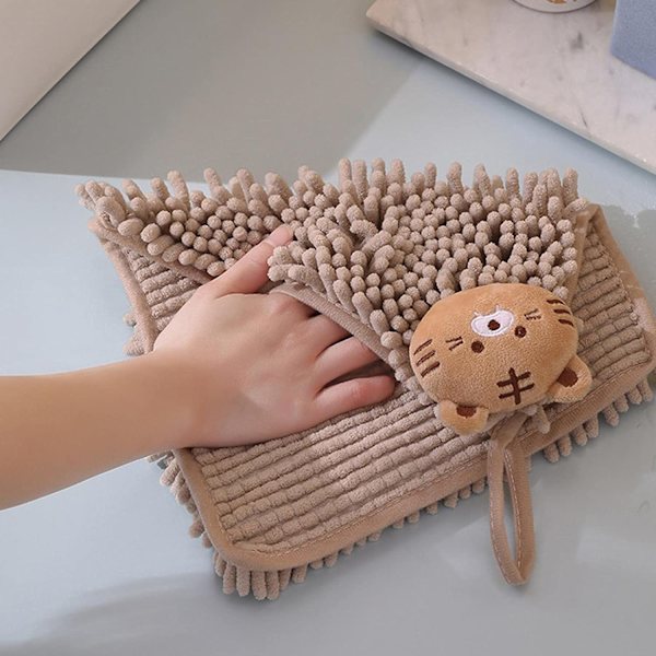 1 st Fuzzy Boll Handdukar - Mjuka Hängande Handdukar, Chenille Sup