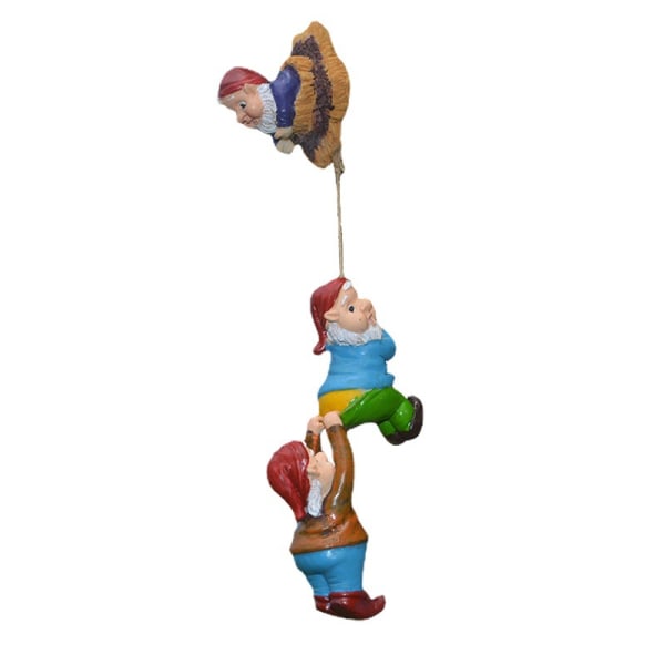 Klatrende Nisser Træ Hugger, Have Nisse Statue Elf Ud Af