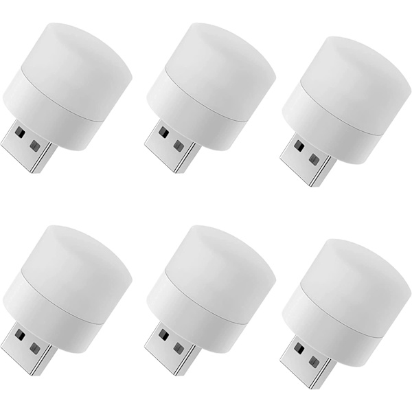 Mini USB-nattlys, kompakt LED-pære, bærbar belysning, Ambie