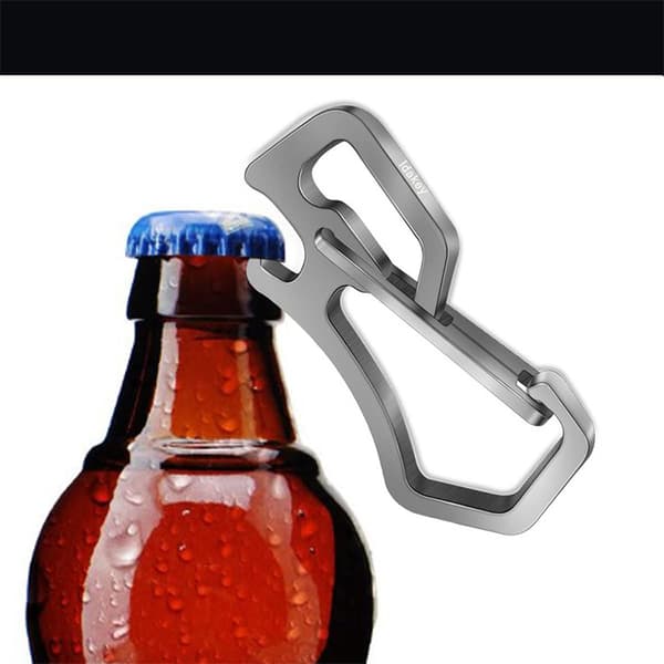 2-pack titannyckelkedja, multifunktionell karbinhake nyckelring