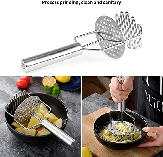 Potatismosare i rostfritt stål, diskmaskinssäker potatismos