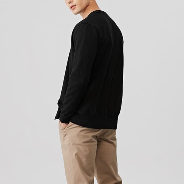(m)Herr Cardigan med knappar, Lätt stickad tröja