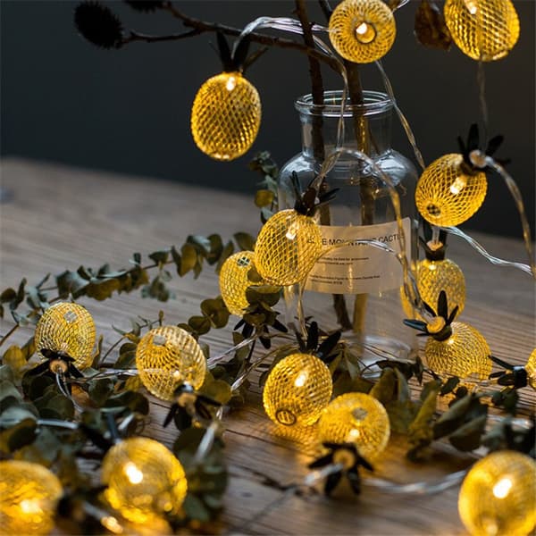 15ft 30 LED ananas-lyskæde, fe-lyskæde batteri