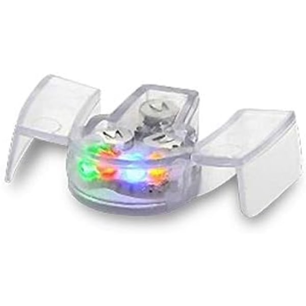 1 stk, flerfarvet lysende LED-gebis