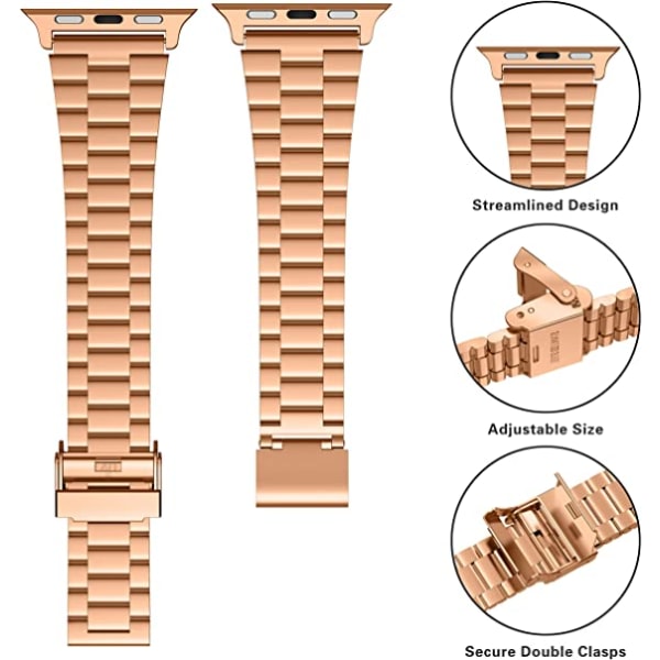 Ranneke Apple Watchille, yhteensopiva Apple Watch -rannekkeen kanssa 42mm/44mm, miehille ja naisille