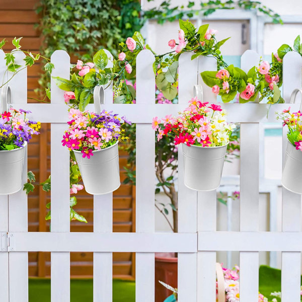 10 stk Hengeblomsterpotter, Metall Jern Veggplanter Innendørs/Utendørs