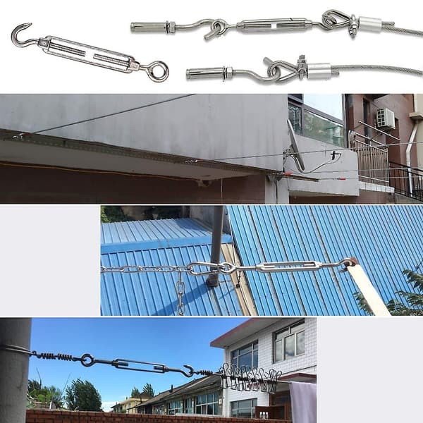 M4 Spændebøjle 304 Rustfrit Stål, Hardware Kit Til Wire Rop