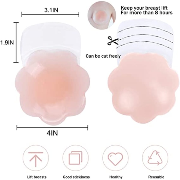 10 cm halkaisijaltaan - Naisten rintaliivien silikonit - näkymätön