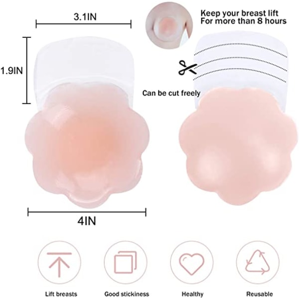 10 cm i diameter-Kvinnelige brystløft silikonpastaer - usynlig