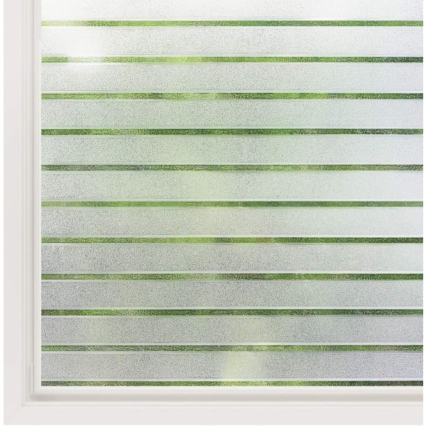 Elektrostatisk vinduesfilm Vandret stribemønster Uigennemsigtigt vindue
