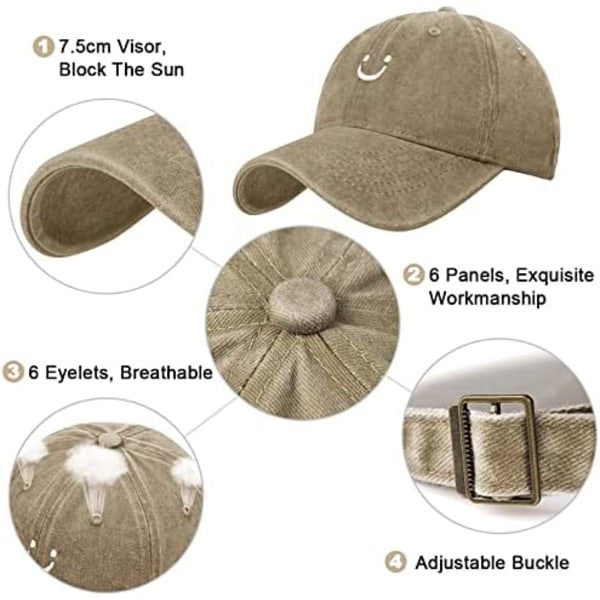 Unisex Baseball Cap Herr Dam Justerbar Cap Bomull Spor