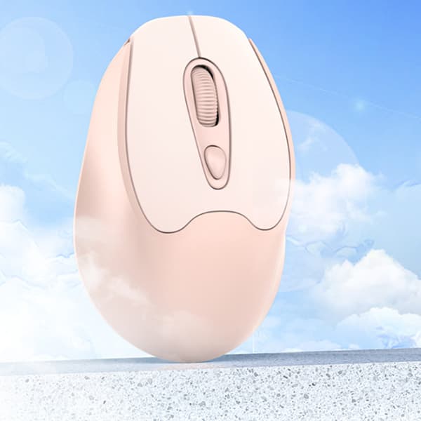 (Pink) Trådløs Bluetooth-mus Tre lydløse tilstande Type-C-opladning