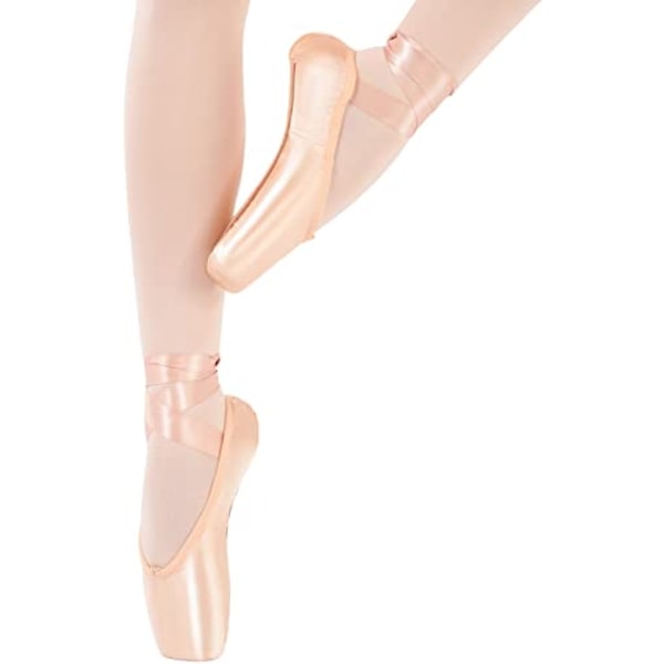 Ballet Pointe -kengät Vaaleanpunaiset ammattitanssikengät, joissa on ommeltu uurre