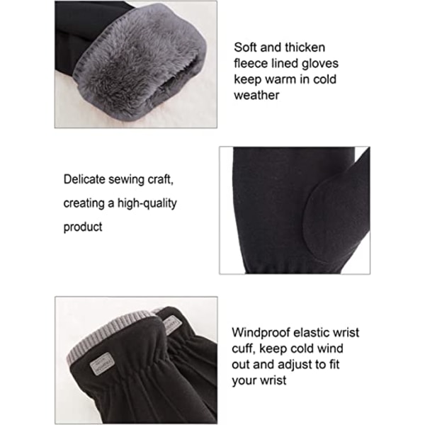 Dame Vinter Warm Touchscreen Handsker Thermal Soft Foring Elasti