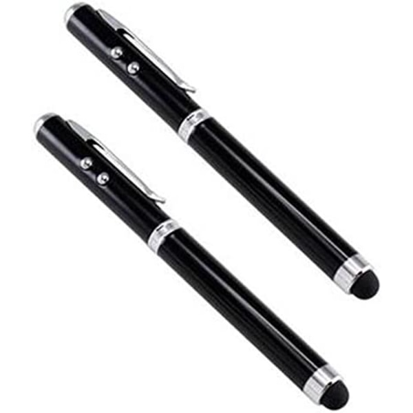 [2 stk] 4-i-1 Universal Touch Screen Stylus + Kuglepen + P