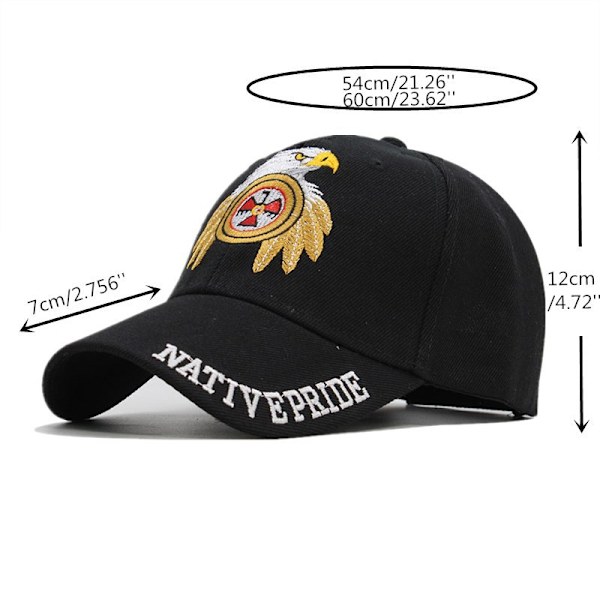Eagle broderad basebollkeps bomull anka tunga hatt outdoo