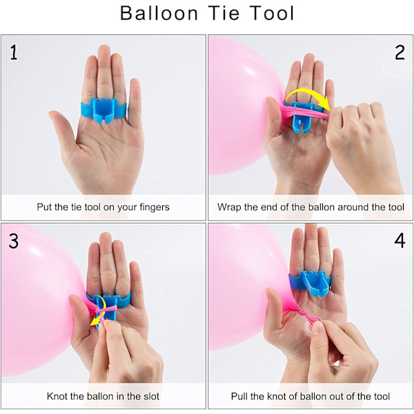 Arch Tape Strips Kit, 30 stk. Ballonbue Dekorationsstrimmel, Gl