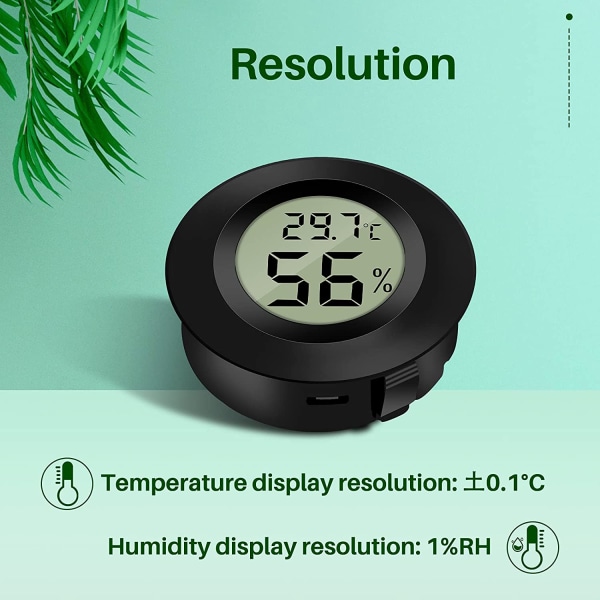 6 kpl Mini Digitaalinen LCD-lämpömittari Hygrometrit Lämpötila Kosteus -50~70℃ 10%~99% RH Termohygrometrin Ilmaisin White