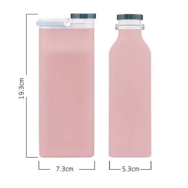 Sammenleggbar vannflaske, bærbar matkvalitets silikonfolder
