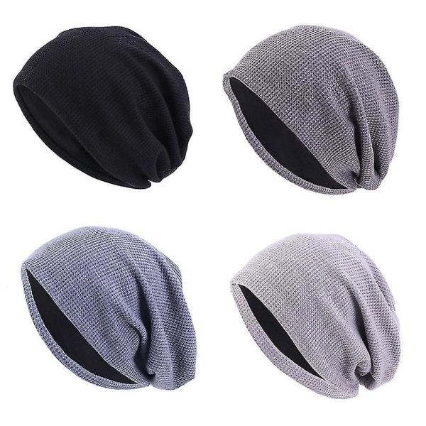 Unisex Vinter Bomull Casual Ski Slouch Oversized Beanie Cap Hat f