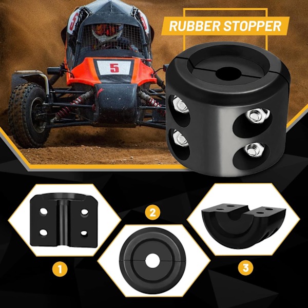 Vinsjkabelkrok Gummistopper Vinsjplugg med Allen-nøkkel Kompatibel ATV UTV Svart Syntetisk Vinsjtau