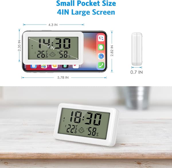 Indendørs termometer, digitalt hygrometer termometer, digital termometer