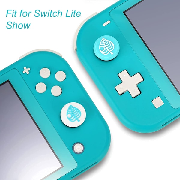 Söta tumgreppskydd (Blå blad) för Nintendo Switch/Switch Lite