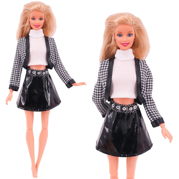 Dockkläder accessoarer plysch väst kappa+kjol set L362
